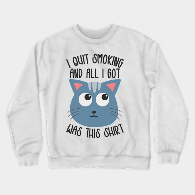 Anti Smokers Cat Owners Smoking Cigarettes Cats Crewneck Sweatshirt by Tom´s TeeStore